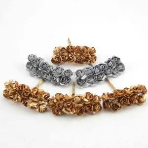 Искусственные мини-Бумажные цветы для скрапбукинга, 2 см, 144 шт.