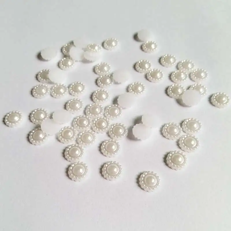 

150pcs/pcak 9mm Pearls Beads for Craft DIY Jewelry Making Handcraft White ABS Imitation buttons