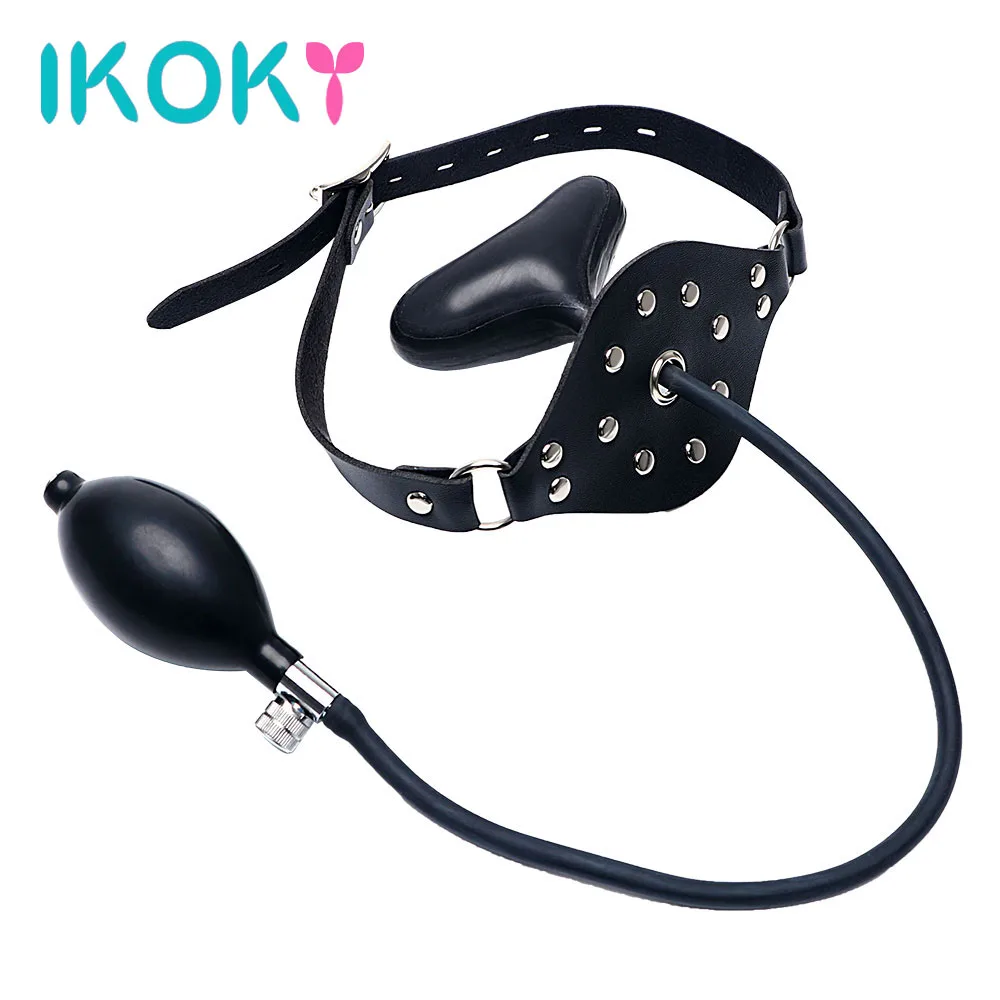 IKOKY взрослые игры для фиксации полости рта флирт надувная повязка из