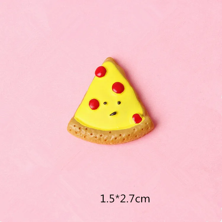 big pizza 4point 10 шт./Партия DIY Смола ремесло милые плоские пластмассовые кабошон каваи моделирование пищи пиццы украшение корпуса телефона амулеты скрапбукинга - Цвет: big pizza 4point
