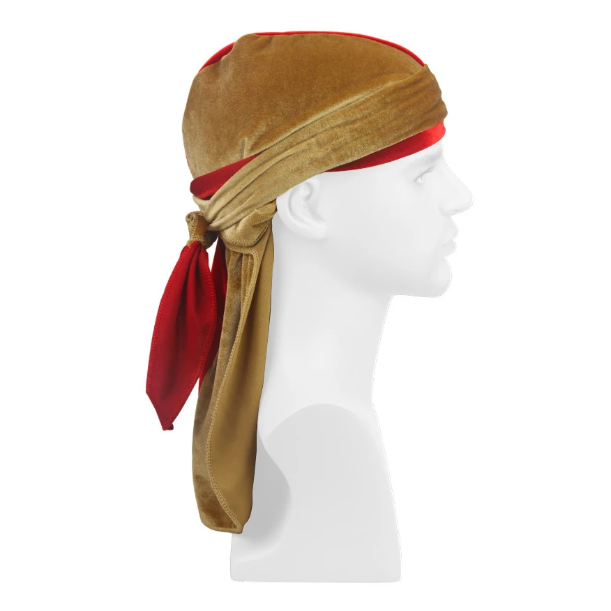 Бархатные банданы Durag для мужчин унисекс длинные красные фиолетовые волнистой