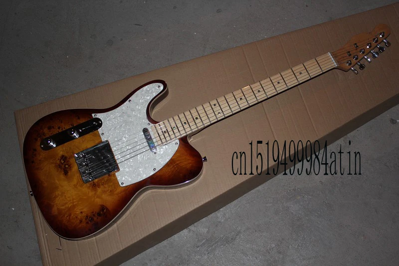 Бесплатная доставка Одежда высшего качества Клен Накладка левша Telecaster Sunburst