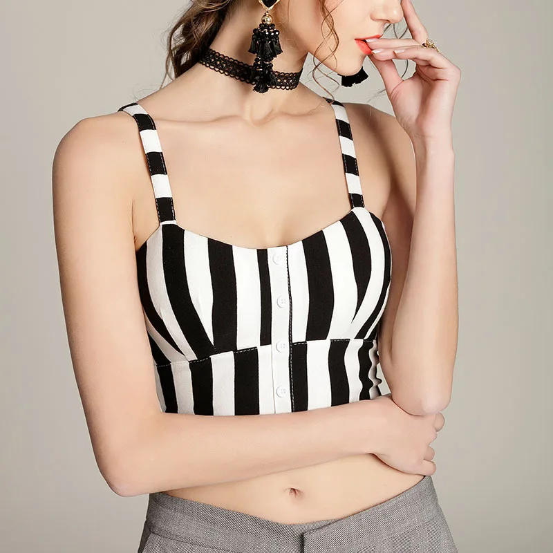 Женский укороченный топ женский на бретельках Топ без рукавов облегающий с