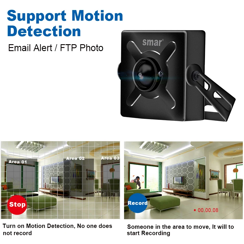 IP камера видеонаблюдения Smar PoE 720/960/1080P объектив 3 7 мм сетевая P2P поддержка