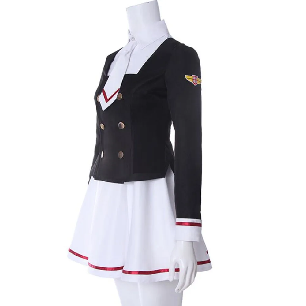Фото Cardcaptor Sakura Clearcard Kinomoto Sakura Tomoyo Daidoji косплей костюм матроса платье школьная форма пальто №2