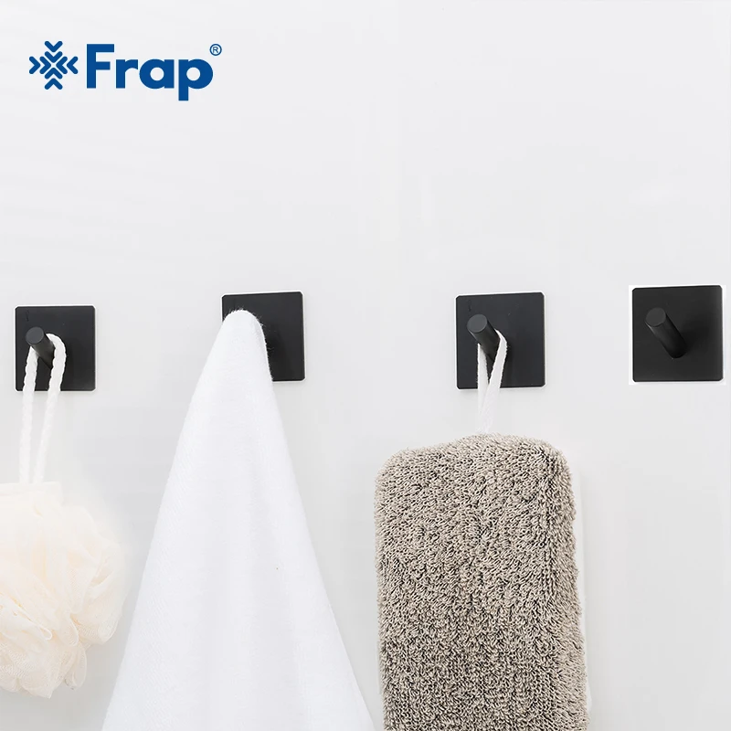Крючки для халата Frap 4 шт. черный крючок полотенец из нержавеющей стали Настенный