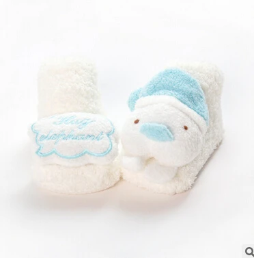 

Infant socks autumn and winter thickening coral fleece baby socks three-dimensional cartoon animal slip-resistant Chrismas gift