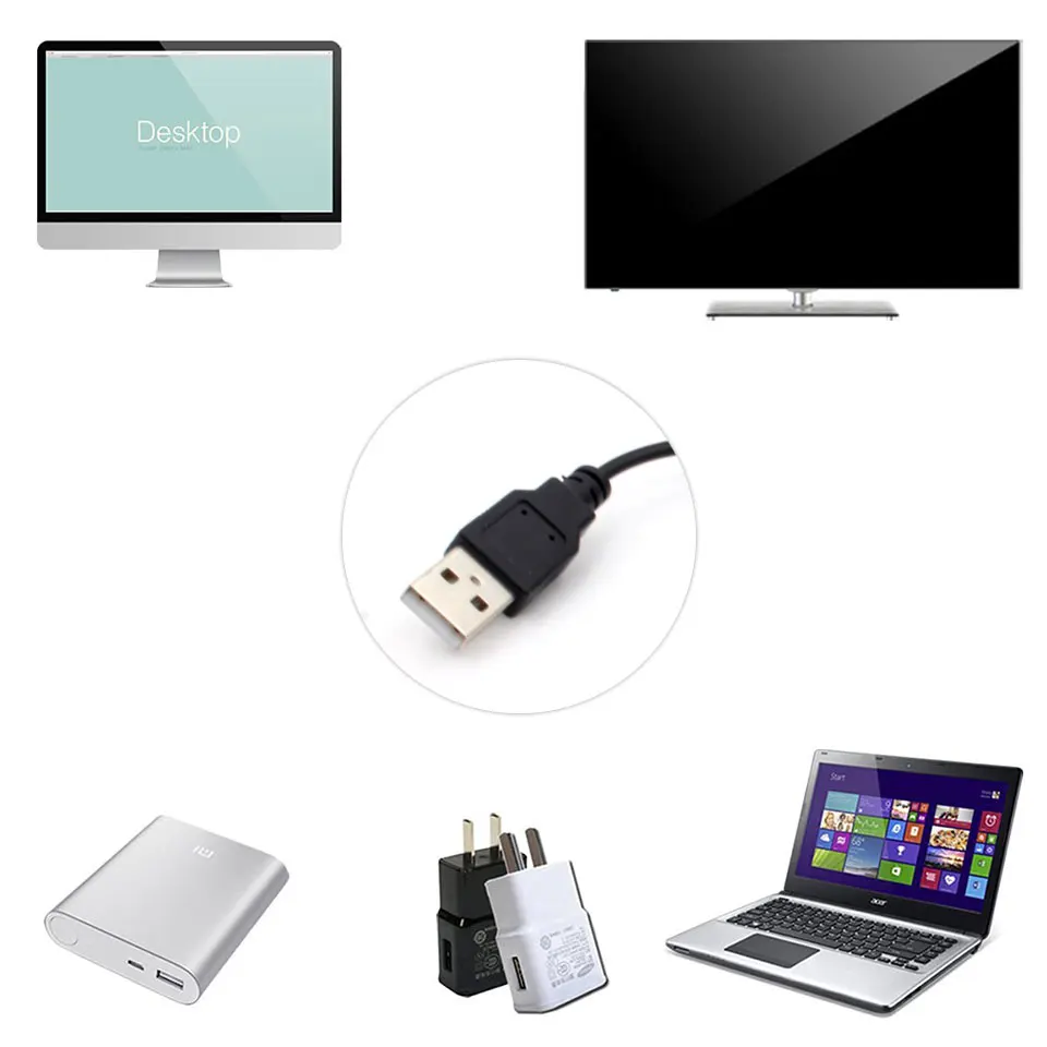 Лучшее качество Светодиодные ленты DC5V RGB 5050 USB ТВ фонового освещения 30