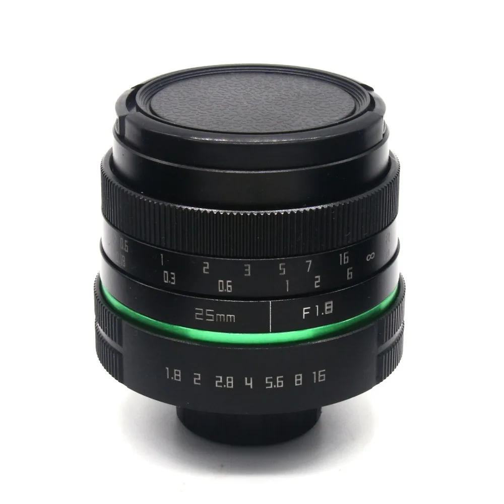 Новый зеленый круг 25 мм APS-C объектив камеры видеонаблюдения для sony NEX canon E0SM N1 PQ