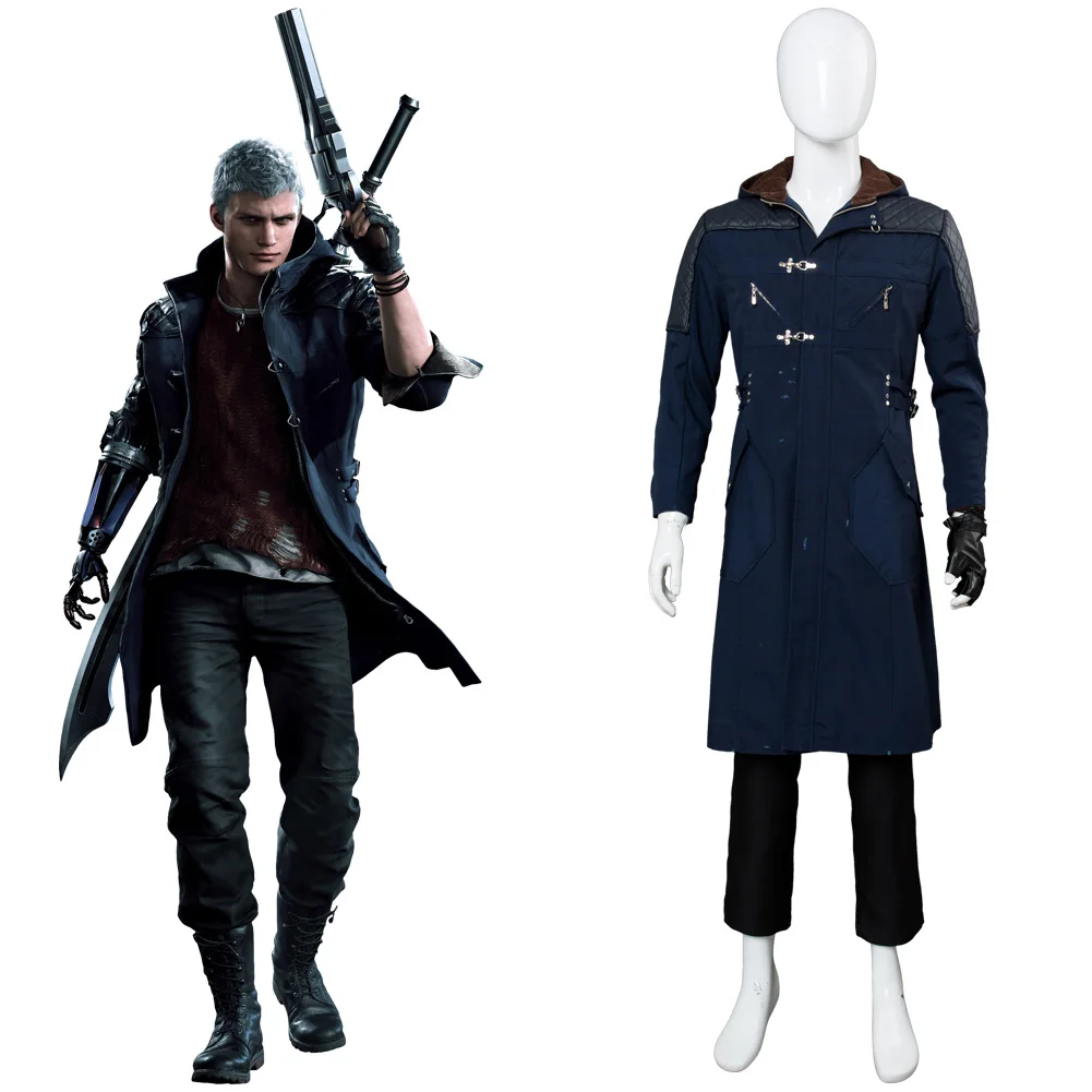 

Черный костюм для косплея DMC 5, мужской костюм для косплея DmC