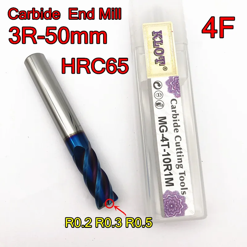 3 мм = 3R R0 2 R0.3 R0.5 50 шт./компл. Petiole 4 Япония KLOT HRC65 твердосплавная 4F R угловая Концевая