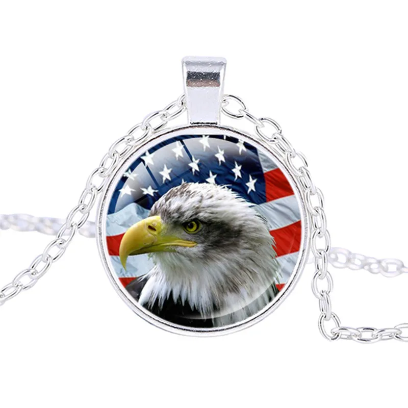 Американский флаг день ожерелье патриотические ювелирные изделия США Звезда