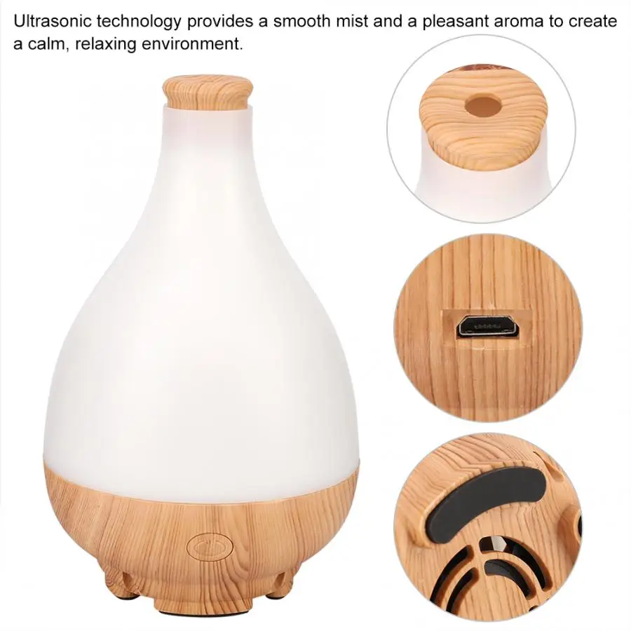 

New Aroma Diffuser Ultrasonic Mini USB Humidifier Air Purifier Car Bedroom Office Ultra-quiet technology LED night light