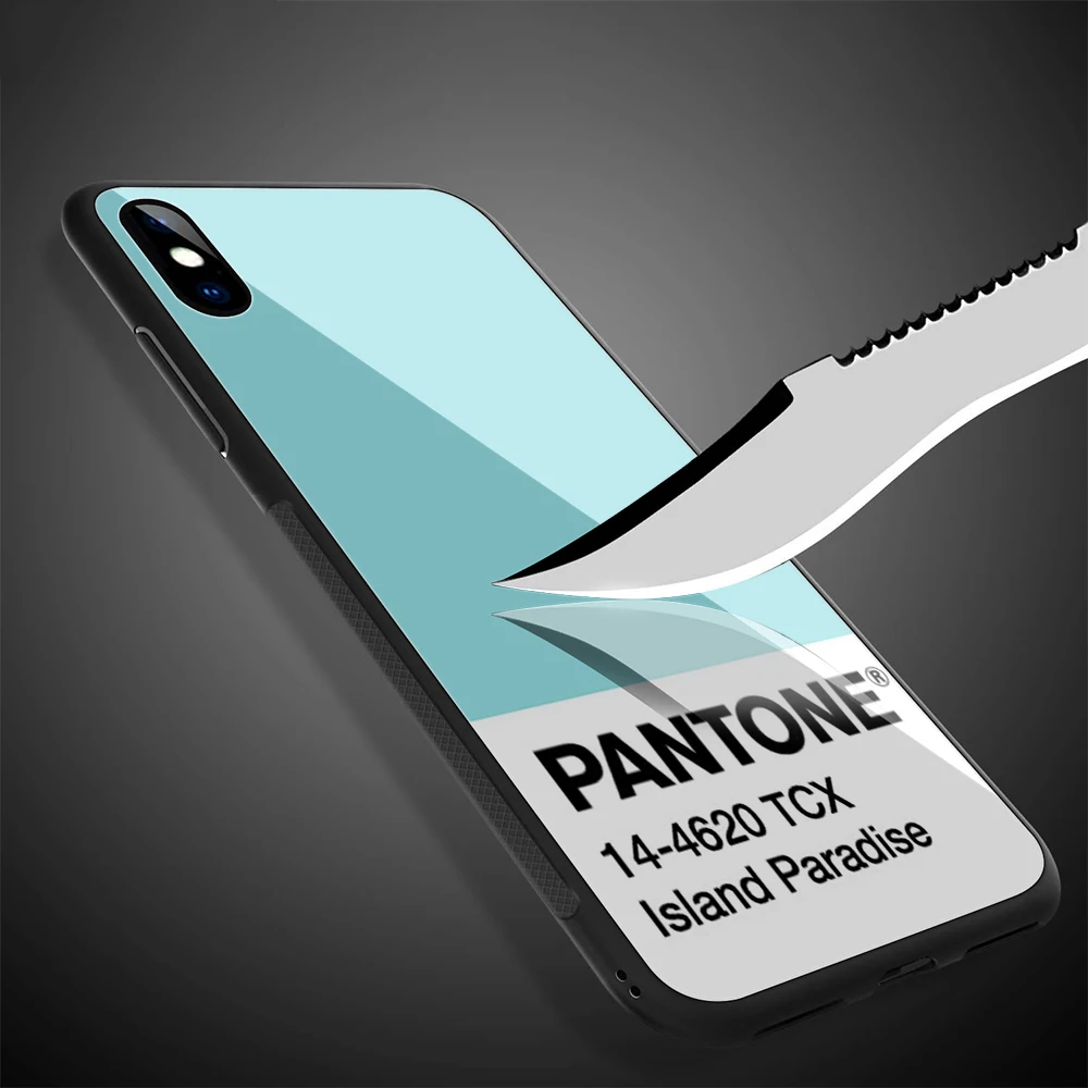 Lavaza Caliente Pantone Tempered glass TPU Case for iPhone XS Max XR X 8 7 6 6S Plus 5 5S SE