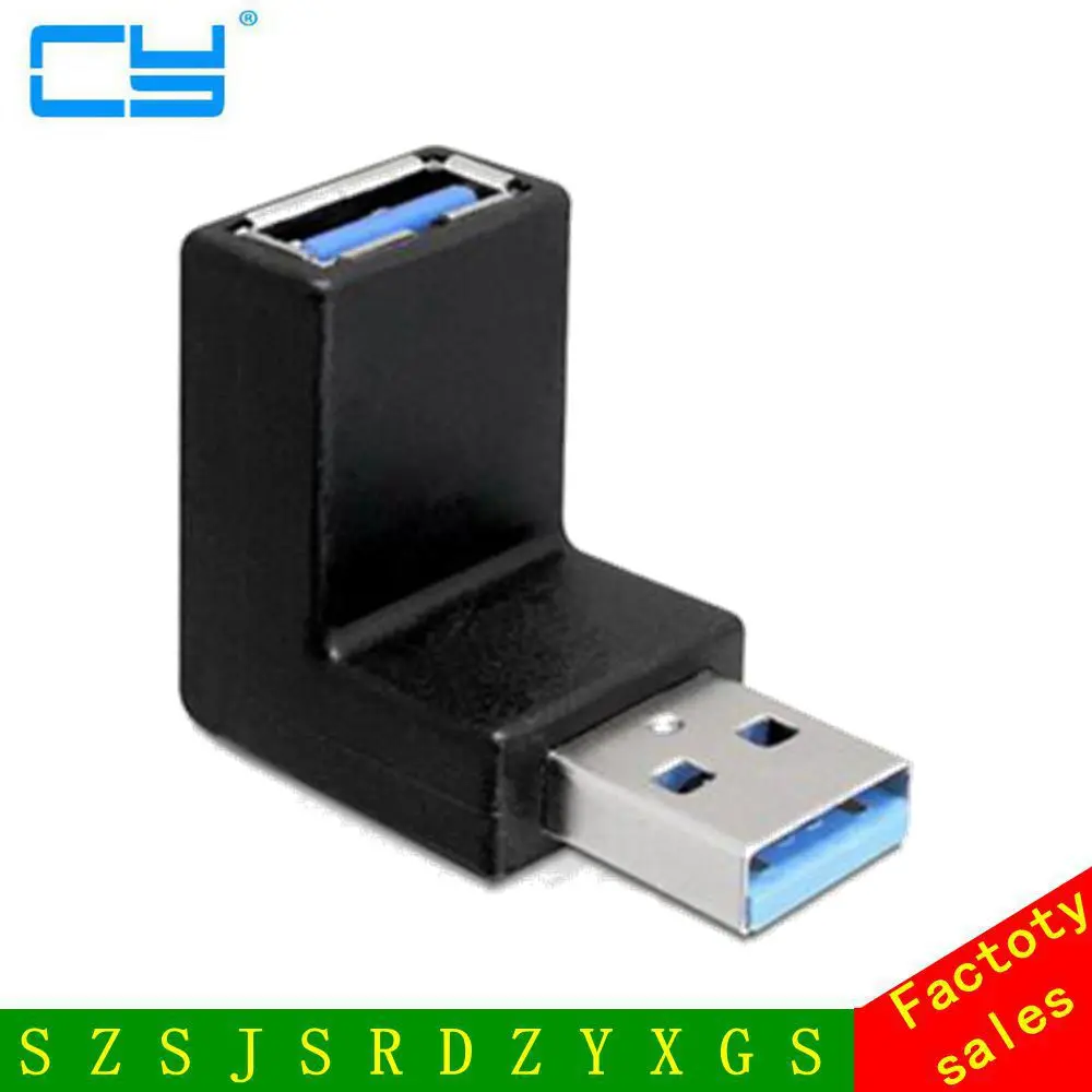 Низкопрофильный 90 градусный вверх угловой адаптер USB 3 0 удлинитель штырь