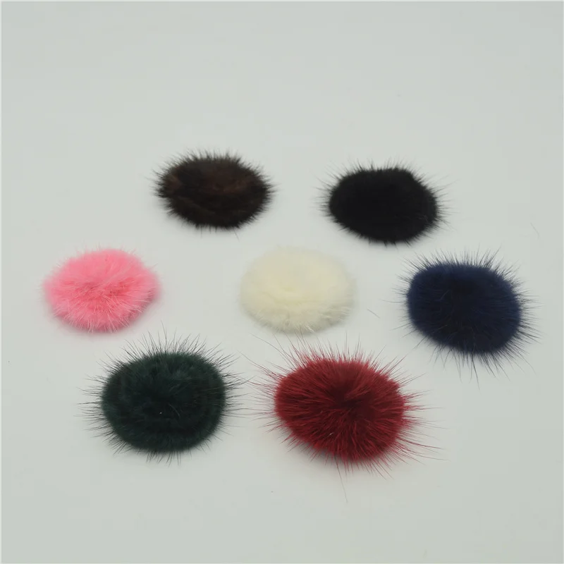Помпон из меха норки 25 шт. 4 5 см|mink fur ball|flowers diymink ball |