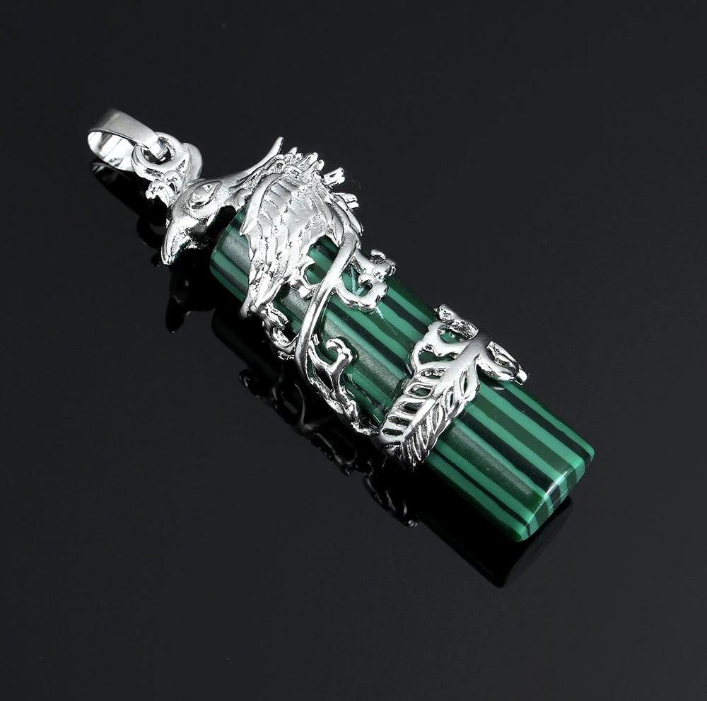 Новый дизайн подлинный 3D натуральный кварц морской опал дракон Феникс подвеска