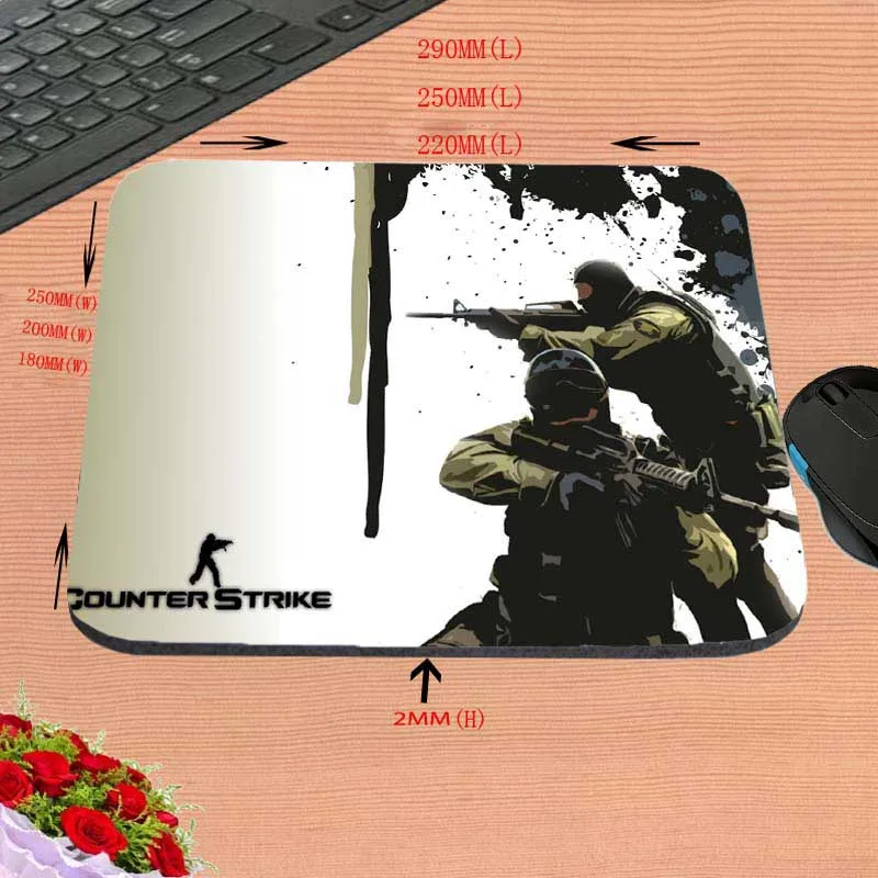 Mairuige Высокое качество Лучшая игра на заказ Cs Go счетчик Strike желтый светло-синий стиль дизайн коврик для мыши силикагель игровой коврик для мыши - Цвет: 290x250x2mm