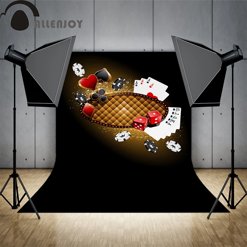 Allenjoy фото фон блестящие чипы кубик Покер Казино Фотофон Рождество фоны для