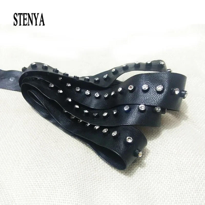 Ожерелье чокер из искусственной замши кожаные шнуры веревка с заклепками