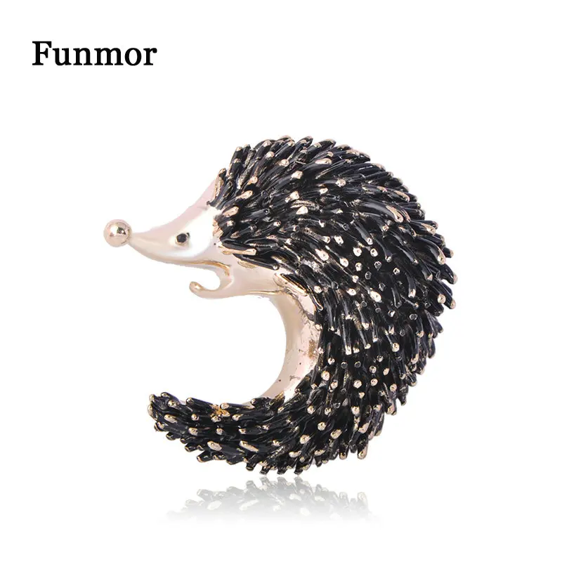 Funmor Vivid Hedgehog Shape Pins Enamel Brooches For Women Children Coat Blouse Cardigans Decoration Jewelry Routine Accessories | Украшения