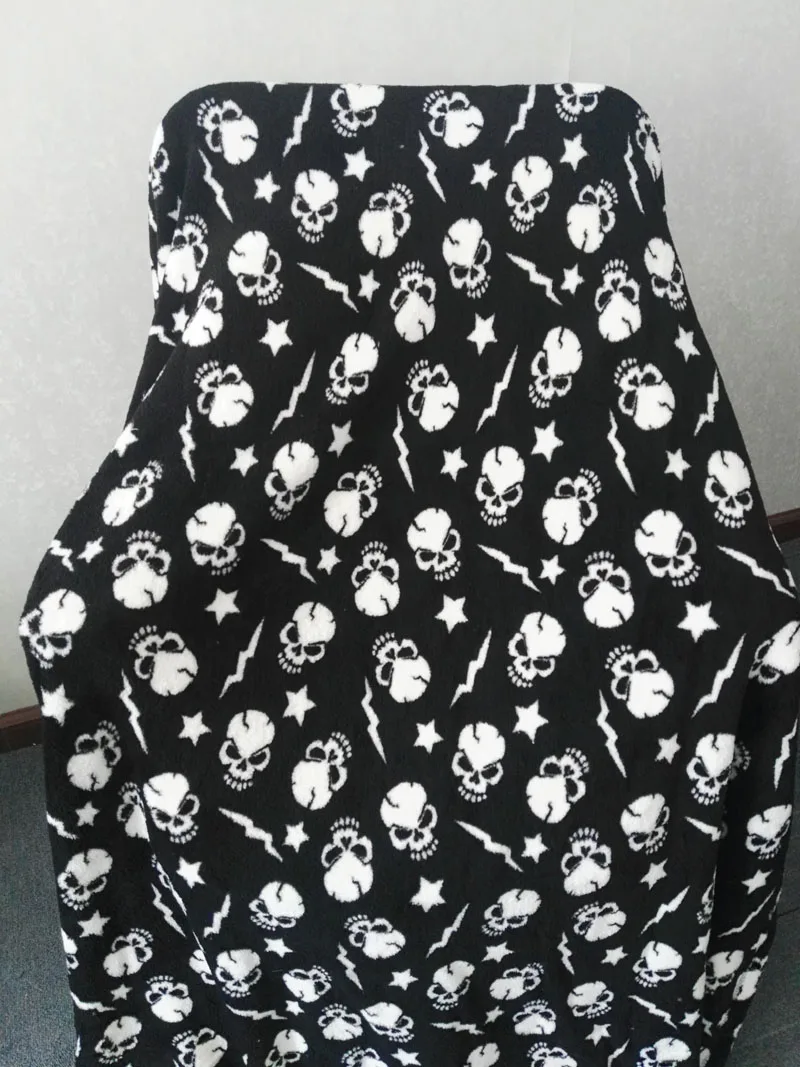 Коралловый флис скелет череп на Хэллоуин голова паук сеть кошмар бросок одеяло