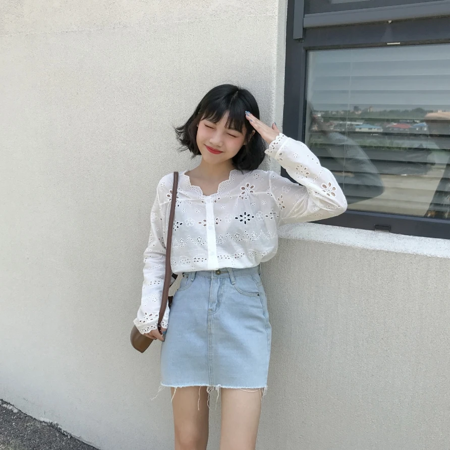 Ulzzang harajuku футболка Женская топы корейский весна 2019 осень мода личности цветы