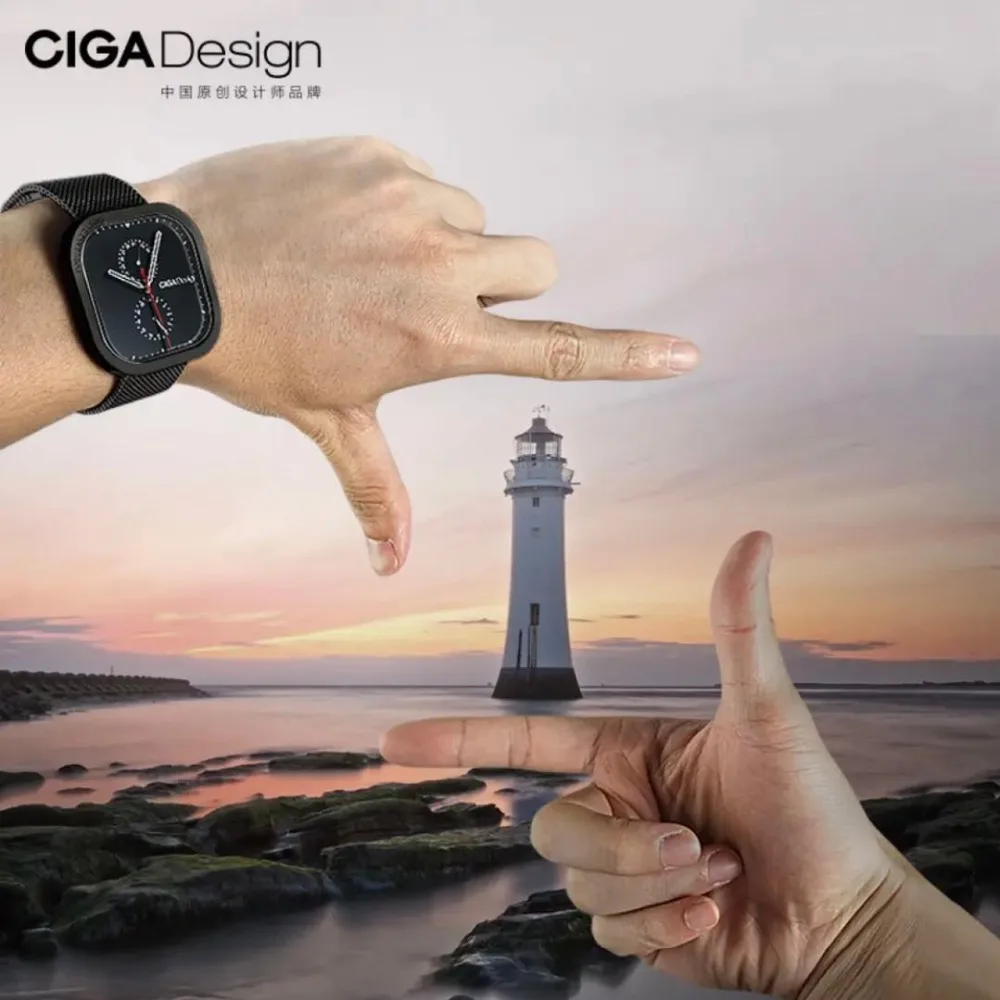 Xiaomi CIGA дизайн P серия ДИЗАЙН простые кварцевые часы квадратные наручные модные