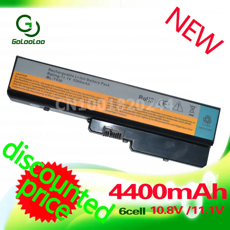 

Golooloo 4400MaH 11.1v 6cell Laptop Battery for lenovo IdeaPad L08O6D01 L08S6D01 V430a Y430 Y430G V450a 45K2221