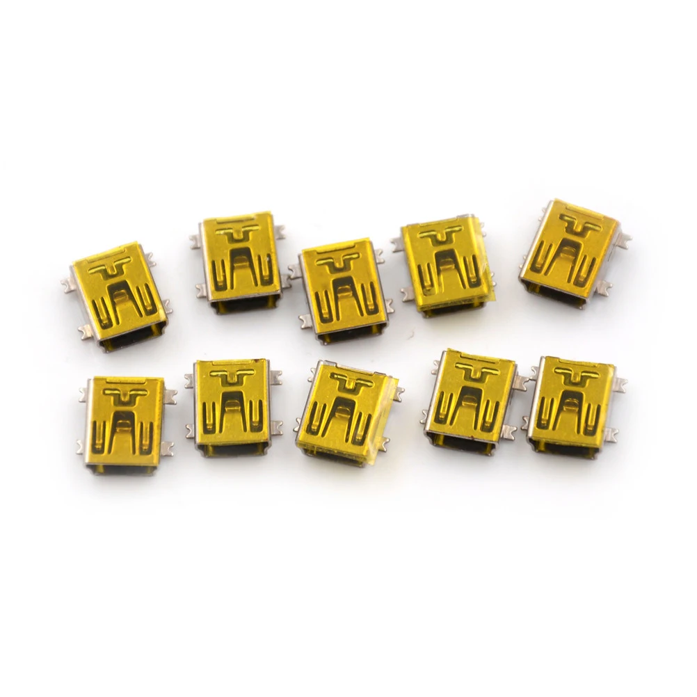 Высокое качество 10 шт мини USB 5pin гнездовой разъем для задней зарядки мобильного