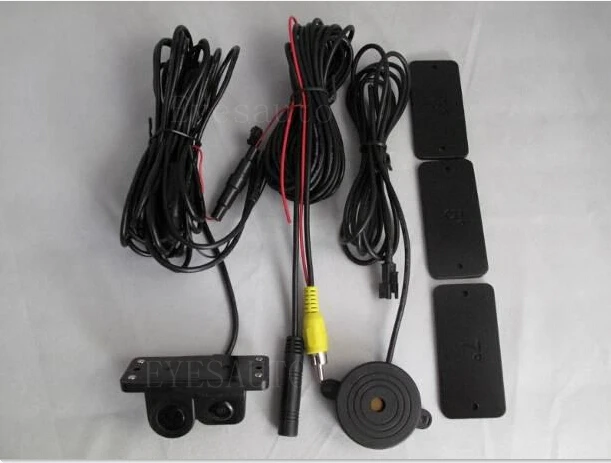 Новейший 2 в 1 видеокамера датчик парковки + Автомобильная камера объединяются