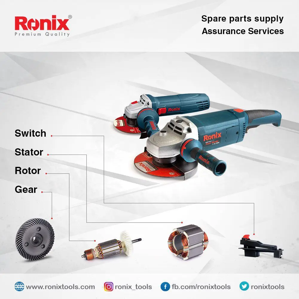 Ronix новый дизайн хит продаж Стоковая угловая шлифовальная машина 710 Вт 115 мм