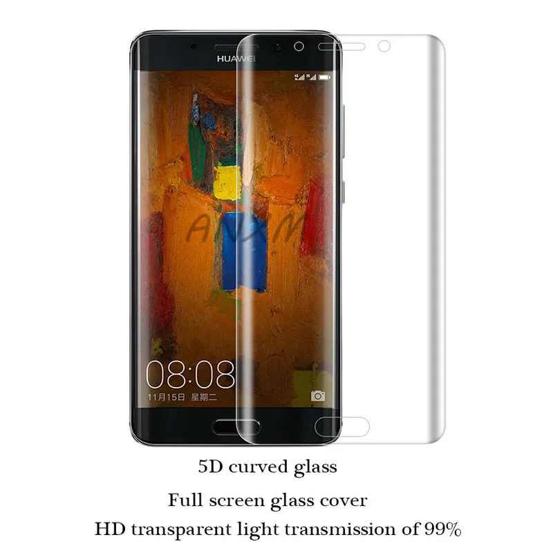 5D закаленное стекло для huawei mate 9 20 Pro RS защита экрана полноэкранное защитная