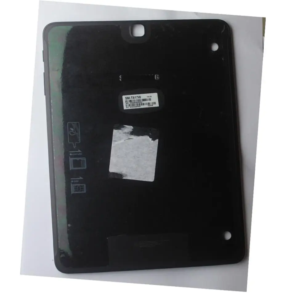 Батарея дверца-задняя крышка-чехол для Samsung Galaxy Tab S2 9,7 T810, T815, T817 T819 T818 - Цвет: Черный