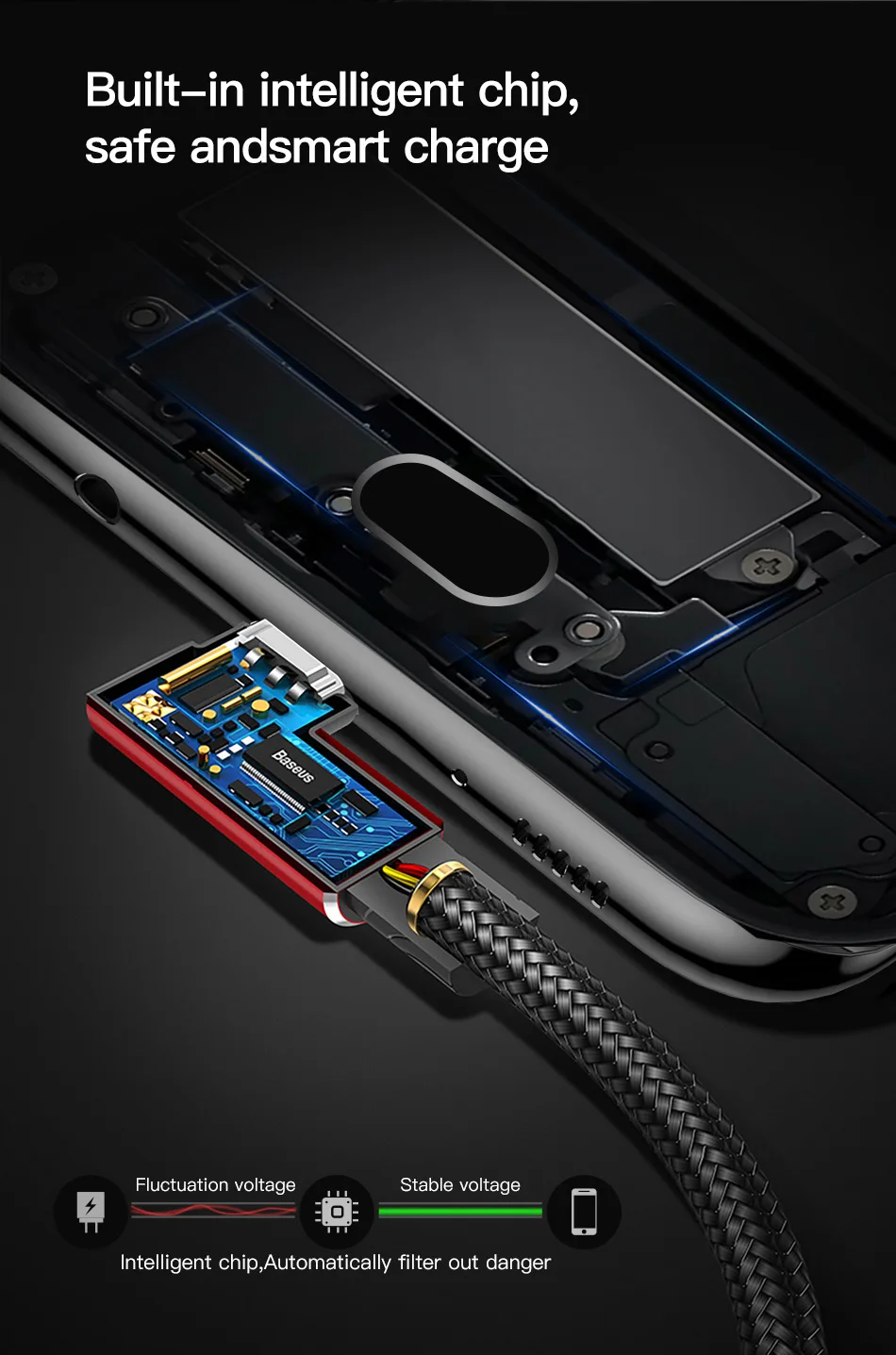 Baseus Micro USB кабель Реверсивный 2A Быстрая зарядка синхронизации данных Кабель Microusb для Xiaomi Redmi 4x Note 4 Android кабель мобильного телефона