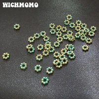 2021 new 400pcs 5mm retro zinc alloy green round flower spacer interval beads for diy necklace jewelry accessories