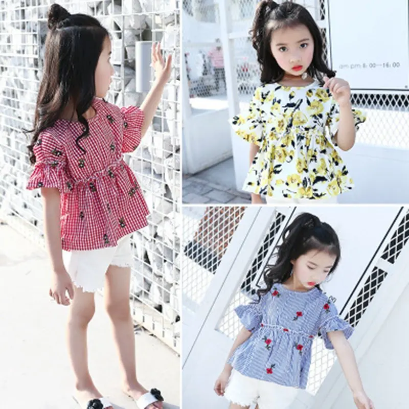 Детская футболка для маленьких девочек летняя Милая Стильная красивая шифоновая