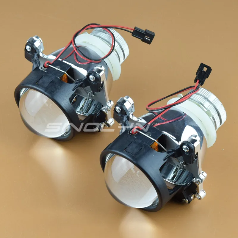Автомобильный Стайлинг 2,5 дюймов Мини 2,0 D2S HID Биксеноновые линзы проектора фары с серебряными кожухами линзы модифицированные H4, использовать D2S D2H лампы