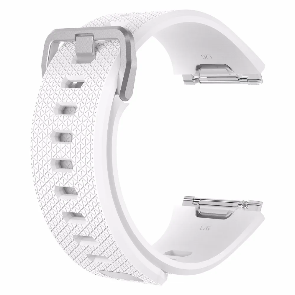 Мягкий спортивный сменный силиконовый ремень для Fitbit ionic умный браслет часы с металлической застежкой из нержавеющей стали