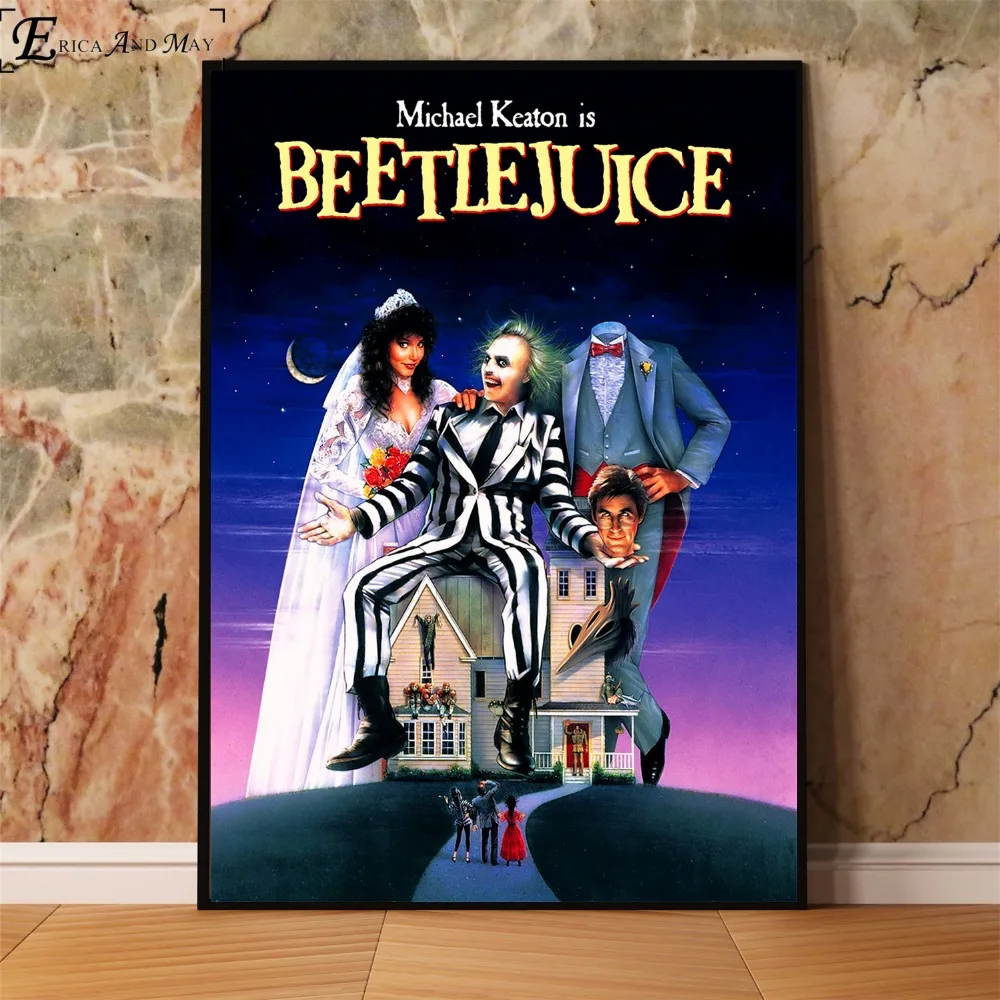Винтажный художественный постер Beetlejuice с изображением фильма настенная живопись
