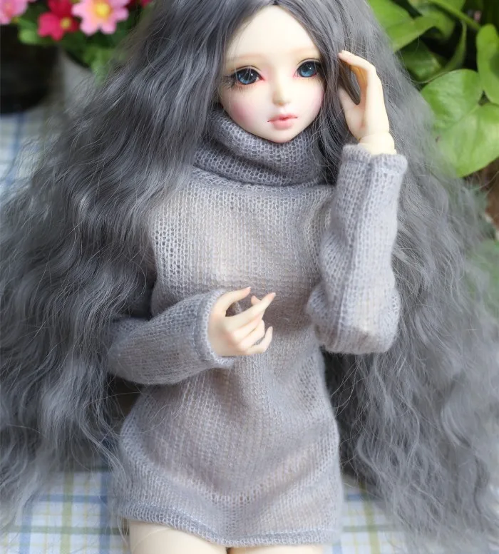 Bjd кукла 3 точки кукла многоцветный свитер - Цвет: gray