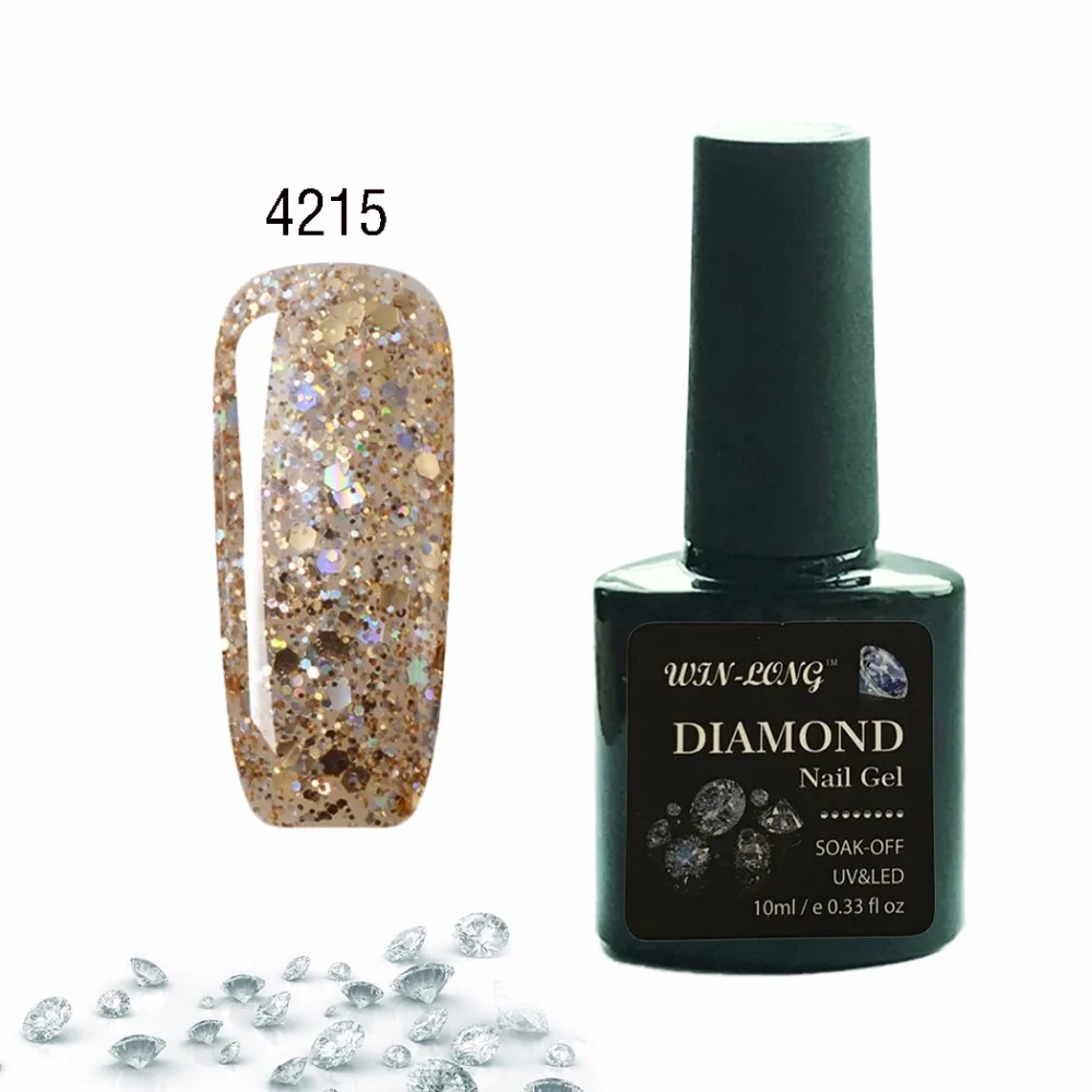 УФ гель лак для ногтей Bling желтый розовый Лак долго последний блеск полу