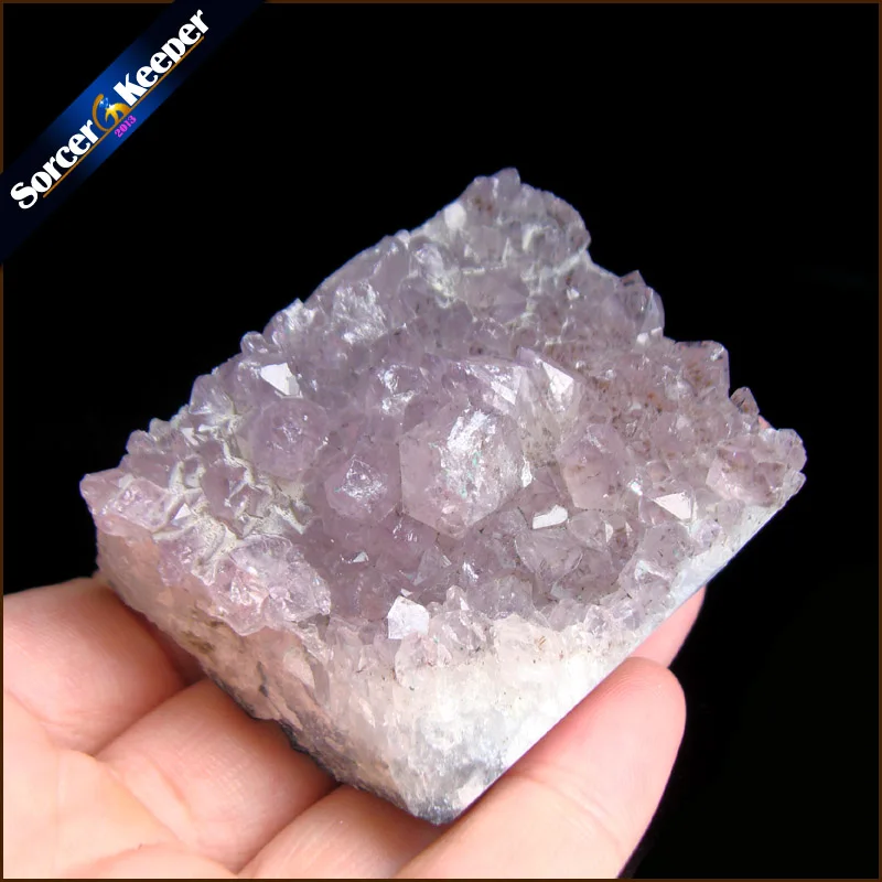 95 г Φ Drusy Elestial натуральный камень фиолетовый образец кристаллического кластера