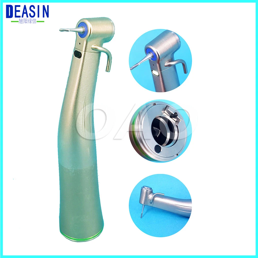 

Высококачественный стоматологический микромотор, внутренний водный путь, зеленый 20:1, контр-угол, оптоволоконный, низкоскоростной светодио...