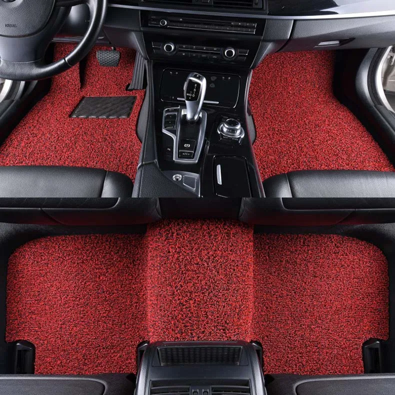 RED Индивидуальный автомобильный коврик для Volkswagen golf 4 5 6 tiguan polo up CC passat b5 b6 b7 b8 jette touran touarege автомобильные аксессуары stylin - Название цвета: RED