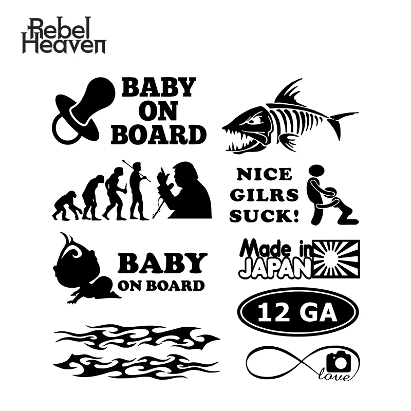 Наклейки для автомобиля Rebel Heaven Jdm декоративные окна Любовь фотография затвора