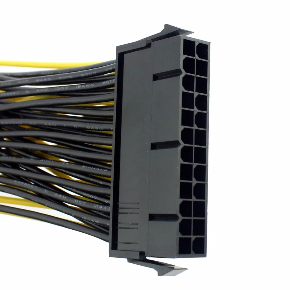 Кабель питания с двойным блоком 20 + 4 контактов 24-контактный разъем ATX адаптер