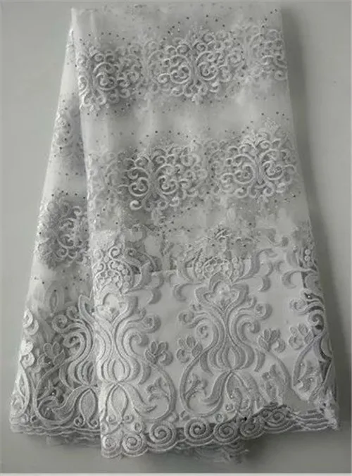 Черный Французский Чистая кружева африканских вышитый тюль с камнями высокого