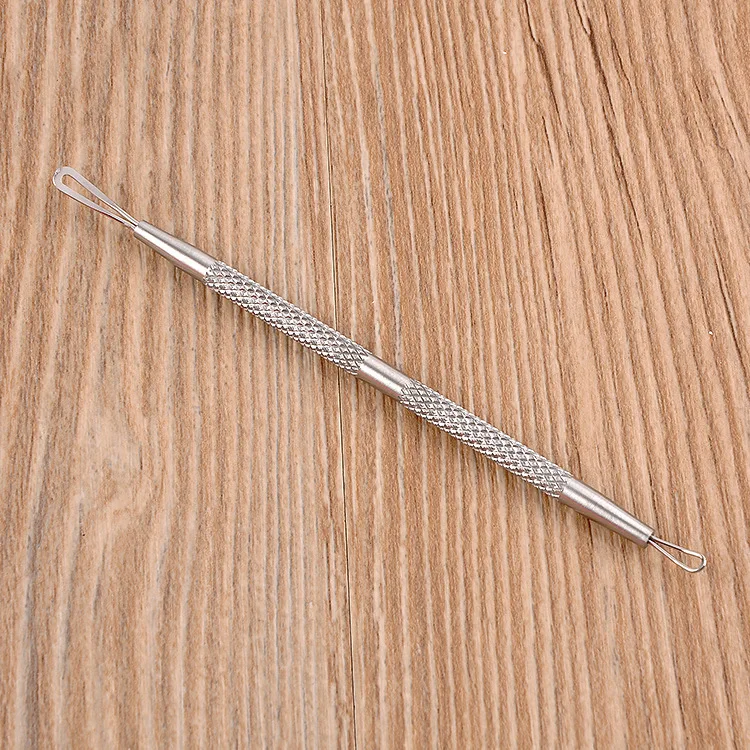 Silver Needle 1PC Dual-head Loop Stainless Steel Antibacteria Acne Removal Blackhead Pimple Remover Comedone Blemish Extractor