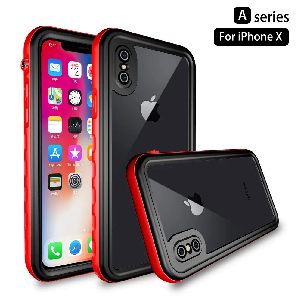 Водонепроницаемый ударопрочный противоударный чехол для телефона iPhone X XS